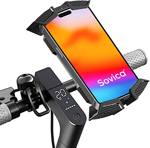 E-Scooter Handyhalterung Universell | Kompatibel mit E-Scooter aller Marken, Für Smartphones bis 7,5 Bildschirm