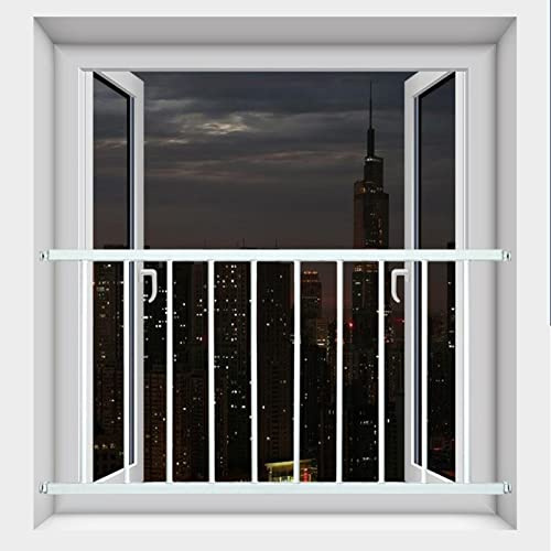 Window Security Bars, Safety Gate(70x110cm, White)