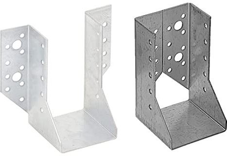 BRESKO Balkenschuh Balkenträger Holzverbinder Holzbalken-Träger Holzträger verzinkt (Lasche innen, 45x97 mm)