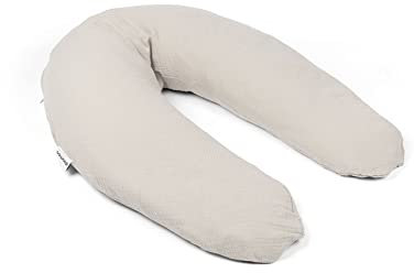 Doomoo Still-& Schwangerschaftskissen Comfy Big - 190cm inkl. Bezug aus Tetra Bio-Baumwolle, mit feiner EPS-Mikroperlenfüllung, Oeko-TEX® Standard 100, Tetra Almond