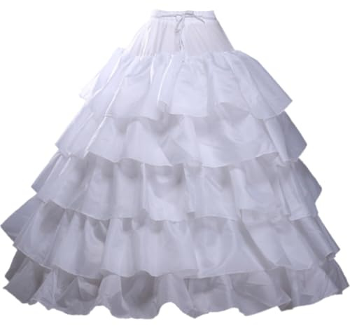 Ericetion Calcosa Crinolina De Mujeres 4 Falda De Aro 5 Capas De Volantes Vestidos De Pelota Medias Cappinetas
