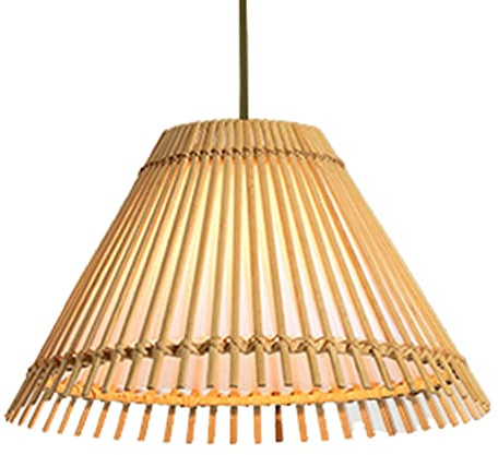 RCIDOS Bamboo Art Handmade Pendant Lamp Classic Flowerpot Weave Hanging Light Nordic Natural Material Ceiling Lighting Handwoven Wicker Chandelier Lamps For Restaurant Study Kitchen Hallway Bedside