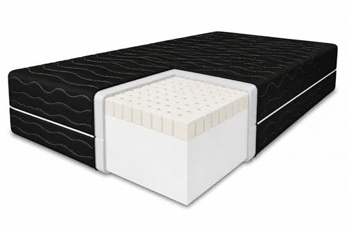 MARPUR Schaummatratze 80x200 Memory, H3, Schwarz, Latex, Höhe 11 cm | Matratze 80x200, Memory-Schaum, hypoallergener Bezug