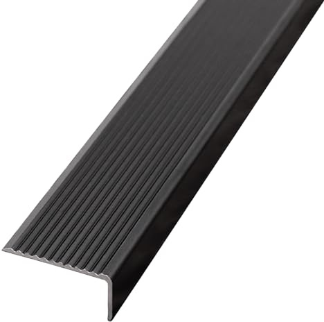 whalebee Treppen Profil StufenKantenschutzprofil, Treppenwinkel Antirutsch Eckenschutz Aluminium L-Form Länge 90cm, Dicke 2mm Treppenkantenprofil, Eloxiert, Metallisches Gefühl Für Innen Außen