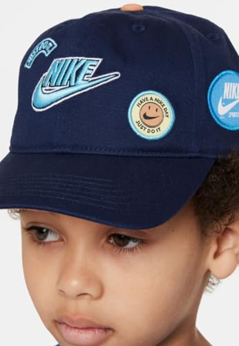 Nike Jungen Mütze Multi Patch Club Cap Kinder 4-7 Jahre, Blau, Hat, Blau, Einheitsgröße EU