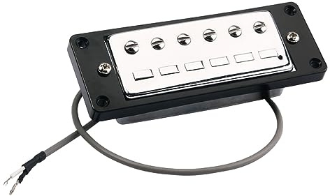 Kleiner Gitarren Humbucker Gml08 mit Schwarzem Rahmen 1 Stück | Kupfer Kunststoff Ausführung, 52mm Steg und 50mm Halsabstand, für E-gitarren