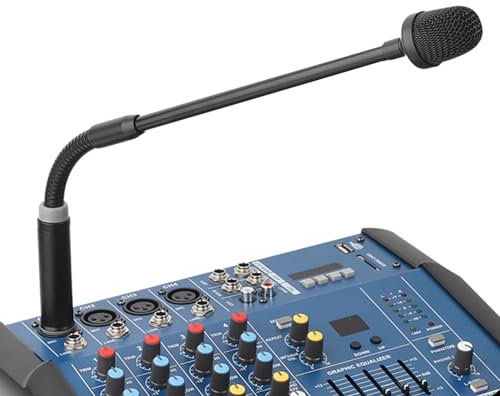 Plyisty Microphone Professionnel à Col de Cygne XLR, Microphone DJ Dynamique pour Table de Mixage, Microphone DJ Mâle XLR à 3 Broches, Microphone Dynamique à Col de Cygne