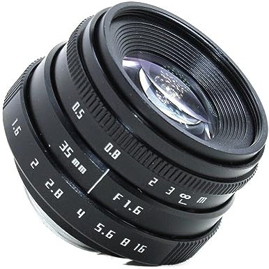 Mikroskoplinse, 35-mm-TV-Objektiv F1.6 C-Mount-Kamera-CCTV-Objektiv for M4/3 / MFT-Mount-CCTV-Kamera und Adapter Einstellbare Vergrößerung(C M4)