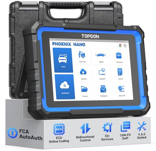 TOPDON Car Diagnostic Scan Tool Phoenix Nano, ECU Coding Obd2 Scanner