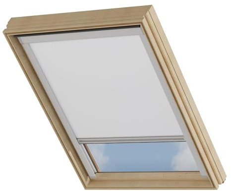 Cocoon Dachfenster Verdunkelung S06 - Kompatibel mit VELUX Dachfenstern - Dachfenster Rollo mit Hitzeschutz - Einfache Montage - Weiß