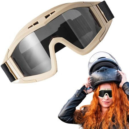 Nuytghr Lunettes de moto | Lunettes de protection des yeux anti-rayures – Lunettes de sécurité de moto, lunettes de motocross, lunettes de protection des yeux anti-rayures pour femme