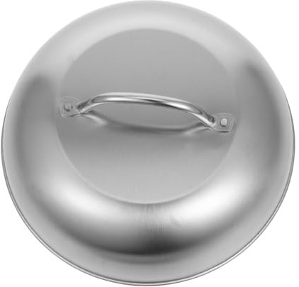 Happyyami Tapa De Sartén Metálica Redonda De Olla Para Barbacoa Exterior Lavable Acero Inoxidable
