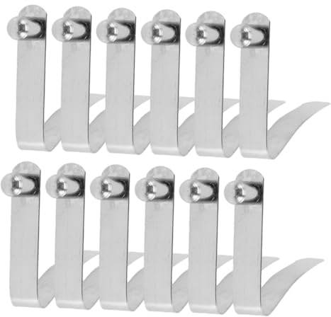 Toyvian 12pcs Spring Button Clips Tube Clamp for Tent Umbrella Kayak Boat DIY Projects Easy Locking Mechanism