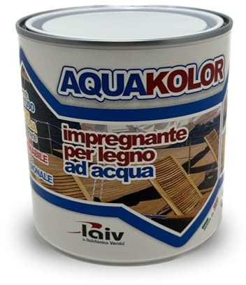 Impregnante Colorato per Legno - 0,750 LITRI - Ideale per un aspetto Satinato e Protezione Duratura Senza Carteggiare - Aquakolor (Ciliegio)