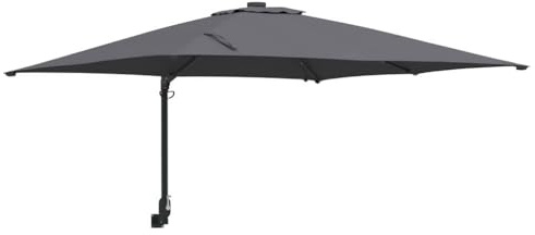 vidaXL Ombrello da Giardino Antracite 248,5 x 247,5 x 160 cm