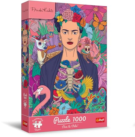 Trefl Premium Plus Quality - Puzzle Frida Kahlo, Blooming Soul - 1000 pezzi, serie di puzzle dell'artista Frida Kahlo, per adulti e bambini dai 14 anni in su