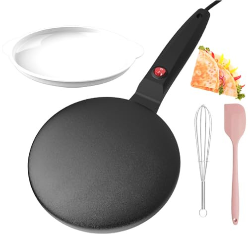 Máquina eléctrica de mano para crepes instantánea, antiadherente, con control automático de termostato, ideal para uso doméstico y restaurante