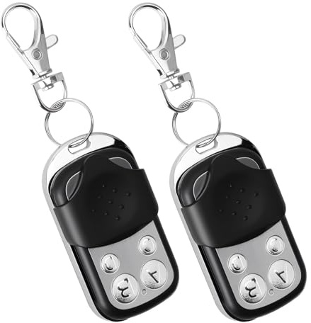 Joynine 2 Mandos a Distancia Universales 433,92 MHz para Puerta de Garaje, Control Remoto Portón Eléctrico con 4 Botones, Compatible con Chips de Código Fijo, Señal Estable y Fácil Programación