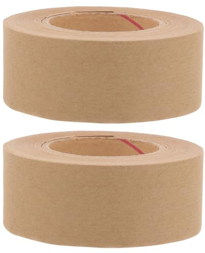 Holibanna 2 rouleaux Ruban Kraft Gommé Activé à Eau Ruban Papier pour Encadrement de Tableaux Adhésif Étanche pour Protection et Décoration Artistique