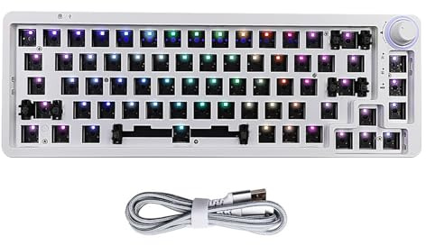 Wsdsgz LK67/KF068 Kit Tastiera Meccanica Luce Singola Modalità Cavo Completo con Kit Meccanico Tastierino Numerico