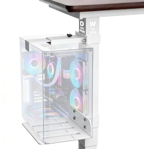 PC Halterung Unter Schreibtisch,Gilt für Tischbeine mit 80 MM X 50 MM