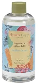 Hassett Green London - Endless Ocean - Fragrance Oil Reed Diffuser Refill - Larger Size 250ml Bottle
