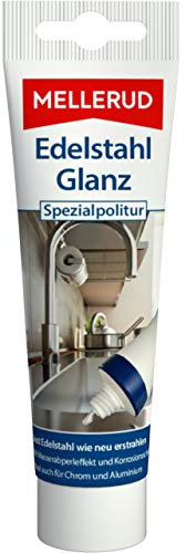 MELLERUD Edelstahl Glanz Spezialpolitur | 1 x 75 ml | Wirkungsvolle Politur-Paste gegen Schmutz, Rost, Fett und vieles mehr auf allen Edelstahloberflächen im Innen- und Außenbereich