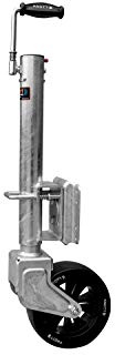 Knott Schwenkstützrad mit Griff 500 kg Ø57mm 710–1010 mm Kunststoffrad 210x75 Platte 140x112 11 mm Deichsel Rangieren Anhänger