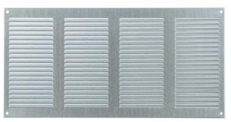 Steinberg14 Lüftungsgitter 400x200 mm - Verzinkt Metall Belüftungsgitter mit Insektenschutz - Abluftgitter für Wand und Decke - Lüftungsabdeckung für Innen und Außen - Insektenschutzgitter