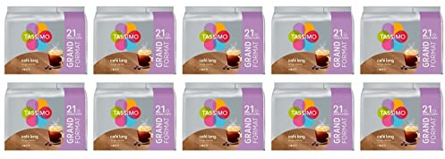 Tassimo Café Dosettes - 210 boissons Long Classique (lot de 10 x 21 boissons)