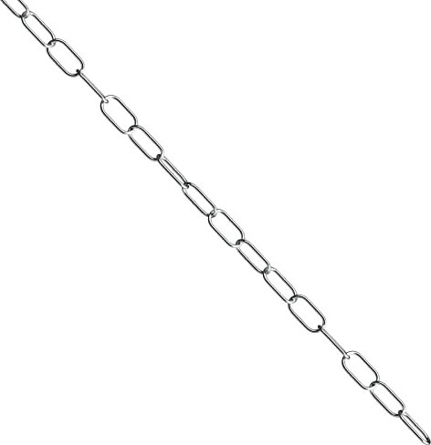 hannger Edelstahlkette Meterware, 5m 2mm Rundgliederketten in Vielen Längen und Stärken bis 35Kg belastbar für Hundekette, Kette Hängesessel, Absperrketten, Kette Zum Aufhängen, Lampenkette