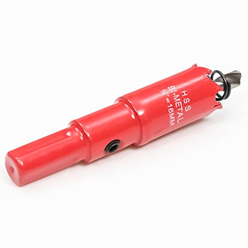 Sierra perforadora de 16 mm para madera, cortador de agujeros bimetálico HSS para ventilación de tuberías, broca separada con vástago hexagonal, madera, plexiglás y plástico