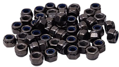 Dado Autobloccante Controdado Standard a Forma Bassa Esagonale di Sicurezza in Acciaio al Carbonio (50 Pezzi, M3)