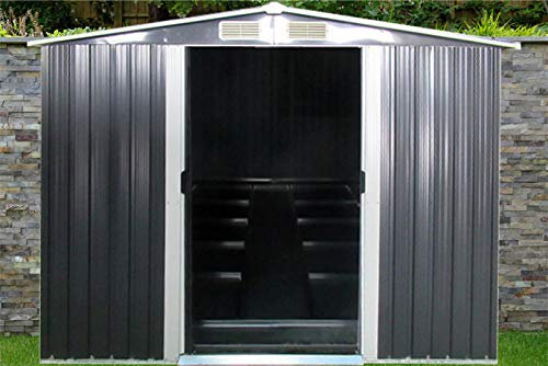 GARDEN SHED METAL Width 236 x Depth 303 cms WITH BASE