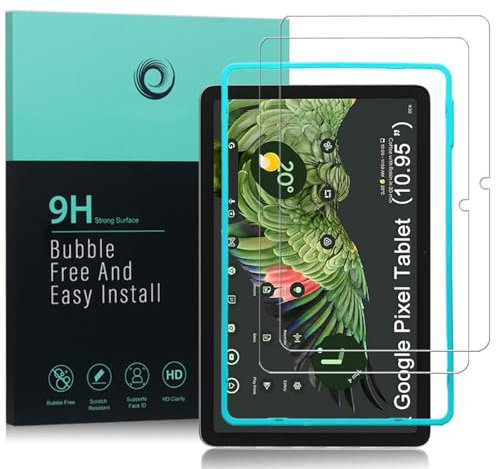 Ibywind Screen Protector For Google Pixel Tablet(10.95 Inches),with 2 Pcs Tempered Glass [Fingerprint Reader,Easy to install]