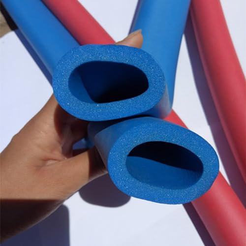 Rosso & Blu Tubo Isolante Termico Flessibile,Tubo in Gommapiuma per Isolamento,Isolamento Tubi Acqua Esterni,ID:20mm,25mm,32mm,43mm,50mm,Spessore:9mm/15mm/20mm,Lunghezza:1.7m/1.8m (Colore : Blu, Mis