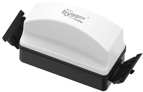 hygger Double Aquarium Bürste,Aquarium Glasreiniger,Fisch Tank Scheibenreiniger Aquarium Reinigungs Magnet mit Abnehmbarem Schaber(M)