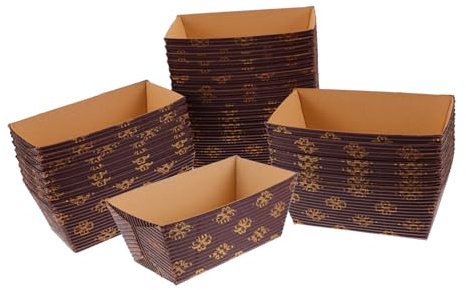CIYODO Lot De 50 Caissettes à Cupcakes En Papier Ondulé Rectangulaires Petit Format, Moules à Gâteaux Jetables, Papier Épais Sans Odeur, Pour Pâtisserie Maison Et Fêtes