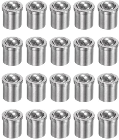 sourcing map 20 Stück Kugelkolben 5 x 6 mm, 304 Edelstahl, Präzisionspositionierungsperlen, Kugelschnäpper für Tür, mechanische Geräte, Klemmen, Möbel