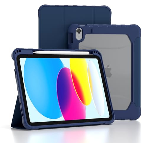 TOPESCT Étui pour iPad (A16) 11(^>e<^) génération, 11 2025/iPad 10e génération 10,9 2022, Veille/réveil Automatique, Coque magnétique Solide Antichoc avec Coque arrière Rigide translucide en
