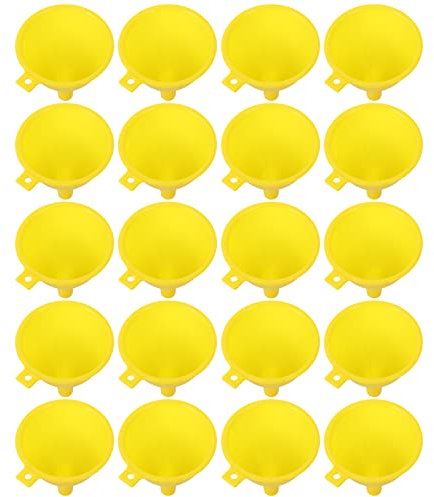 PRETYZOOM Set di 20 Imbuti in Plastica Trasparente da 6,5 Cm, Mini Imbuti per Oli Essenziali e Cosmetici, Imbuto da Laboratorio Riutilizzabile per Trasferimento Liquidi in Cucina