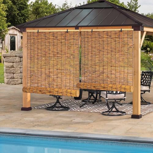 Tapparelle Avvolgibili Bamboo Tende Bambu a Rullo Esterno Interni 80x130 90x220 150x250 100x100 120x140 160x200 180x280 170x300cm 70% Di Oscuramento Privacy Tenda Bambu Per Portico Terrazza
