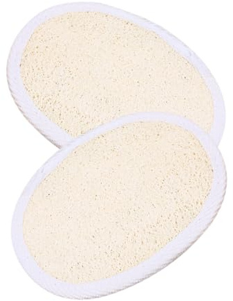 Vaguelly Esponja de Lufa Natural 2piezas Cuerda para Exfoliación Corporal Masaje y Circulación Sanguínea Cuidado Diario para Niños