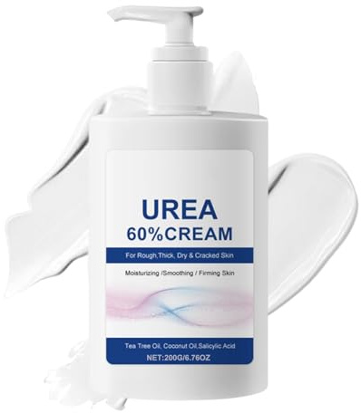 60% Urea Creme - Hornhautentferner Creme, Urea Fußcreme für Rissige und Trockene Haut - Feuchtigkeit Fusscreme für Hände und Fusspflege, Harnstoffcreme - Maximaler Stärke Anti Hornhaut Cremes (200g)