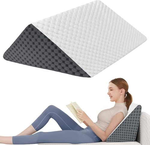VADSBO Knee Wedge Pillow, 8 Foam Leg Pillow Leg Elevation for Legs Post Surgery, Triangle Pillow for Knee Support, Sleeping