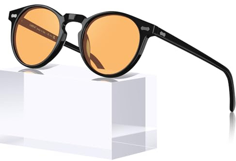 CARFIA Gafas de sol Mujer Polarizadas Vintage con Montura de Acetato y Protección UV400 | Protección antirreflejos, para conducción al aire libre, playa, diseño clásico, marco de acetato, incluye funda para gafas