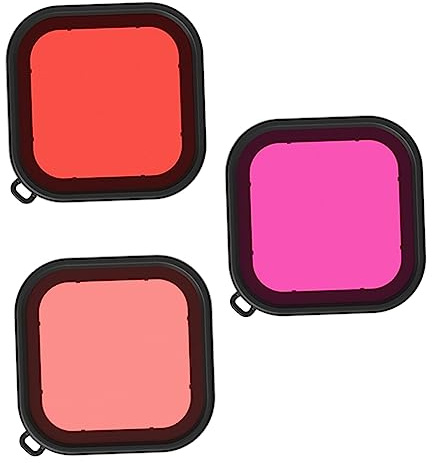 DIYEAH 3pcs Camera Diving Filter for Compatible Camera Housing and Lens Cover for Underwater Photography Scenarios Random Color