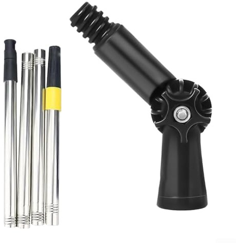 Pour rouleau de peinture - Manche télescopique de 2 m - Avec joint articulé pivotant - Pour peindre et nettoyer les coins et les surfaces hautes