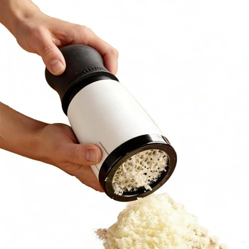 MaciRept Drehbare Käsereibe-Cheese Grater für Hartkäse& Nüsse,Edelstahl-Handhobel,Mehrzweck-Parmesan,Edelstahl-Reibe für Esszimmer