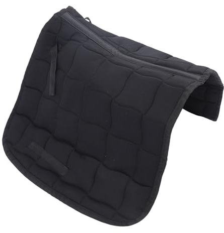Yanmis Premiumsadelduk för Ridning, Slitstarkt Sadelunderlag för Dagligt Bruk, Ergonomisk Design, 38,58 X 22,44 Tum (Svart)